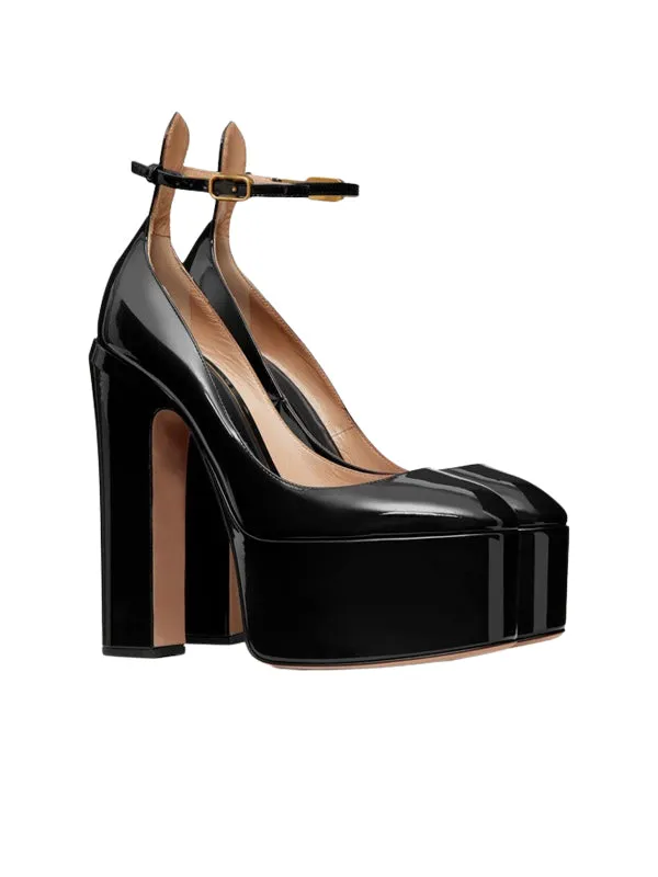 Ankle Strap Platform Leather  Sandal