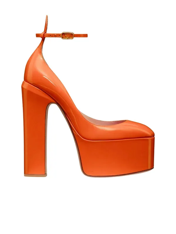 Ankle Strap Platform Leather  Sandal
