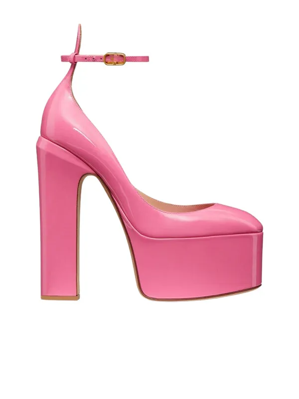 Ankle Strap Platform Leather  Sandal