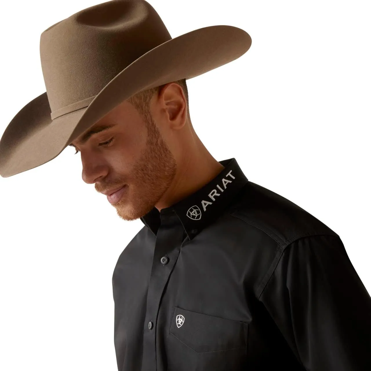 Ariat Men's Big and Tall Team Logo Long Sleeve Twill Shirt