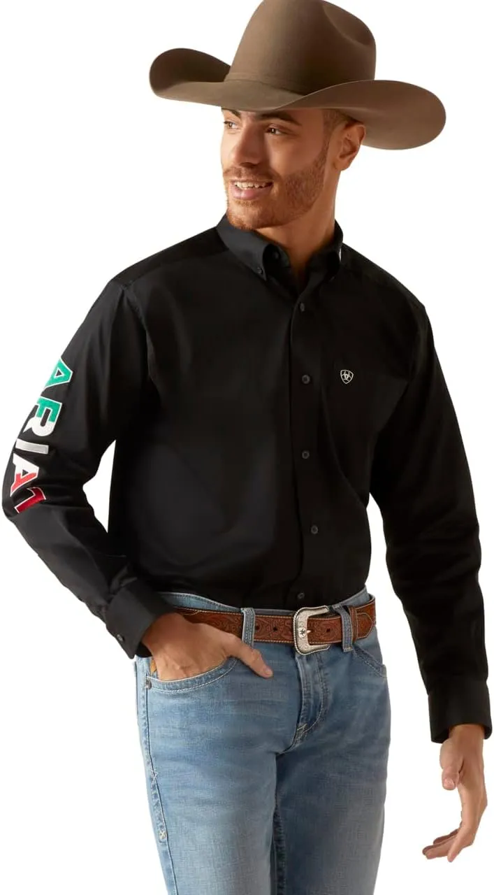 Ariat Men's Big and Tall Team Logo Long Sleeve Twill Shirt