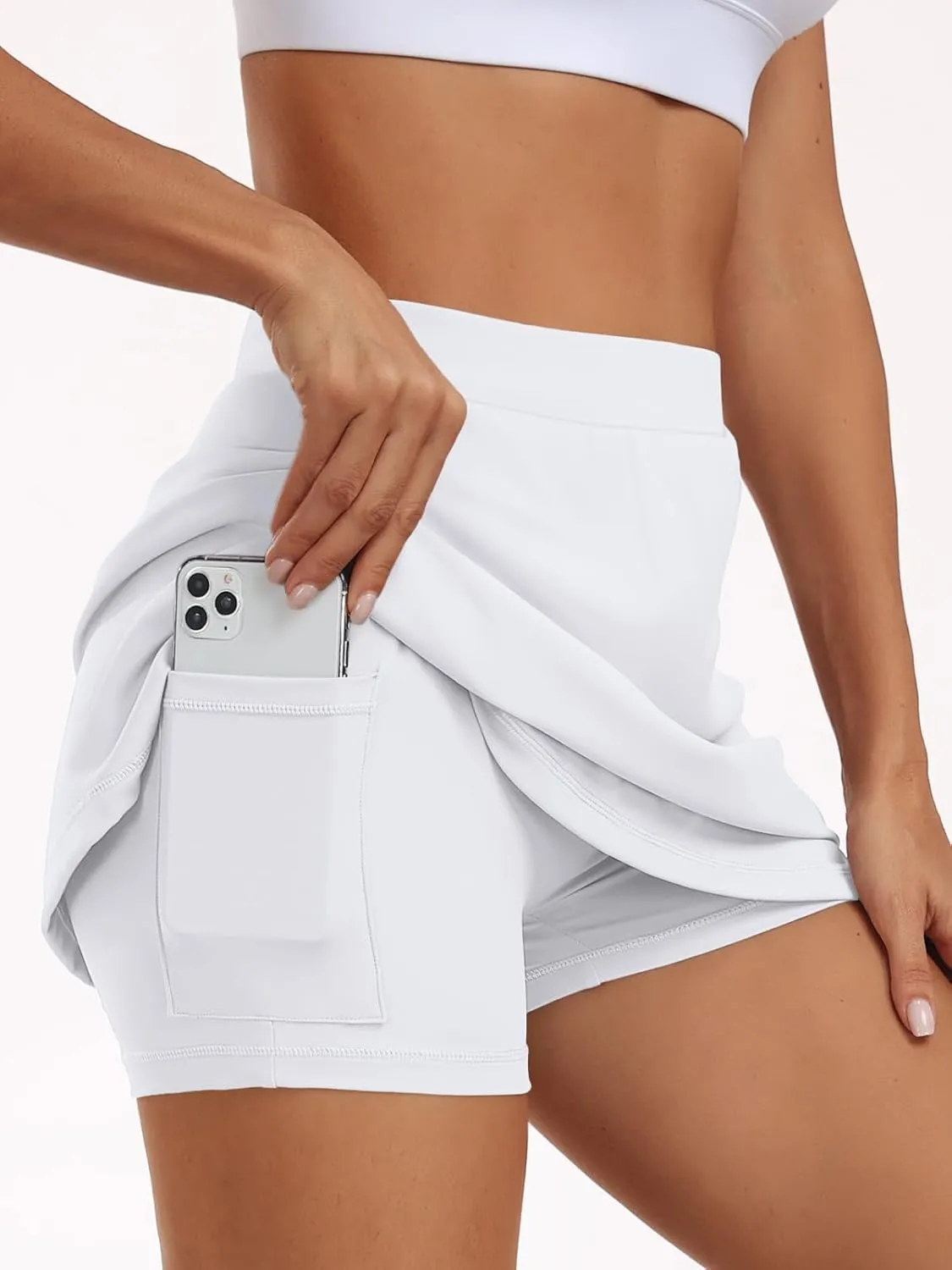 AUTOMET Women's Mini Tennis Skirt with Shorts Underneath 2025 Athletic Workout Cute Golf Skorts Trendy Summer Gym Clothes