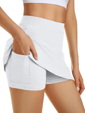 AUTOMET Women's Mini Tennis Skirt with Shorts Underneath 2025 Athletic Workout Cute Golf Skorts Trendy Summer Gym Clothes