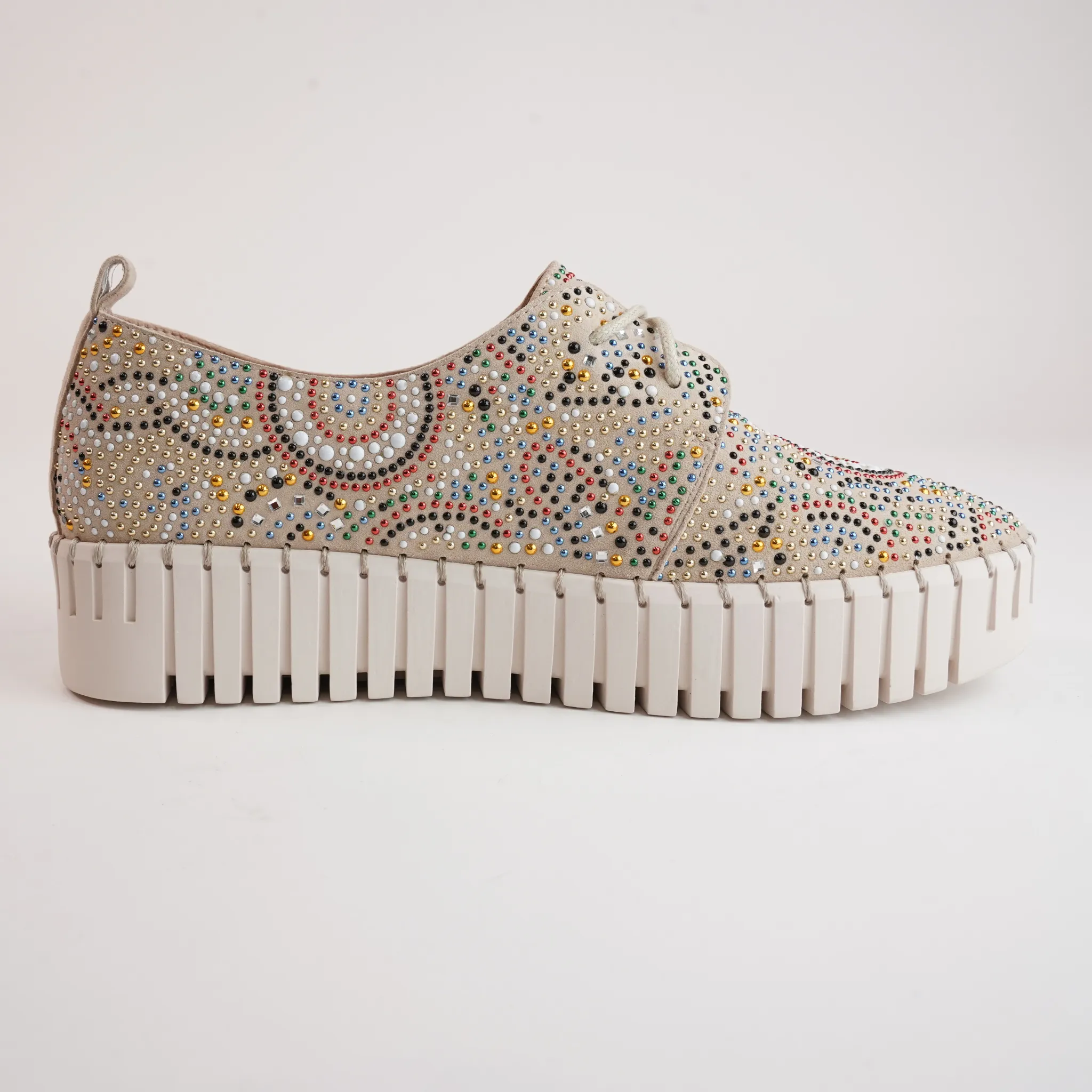 Birming Beige Suede Leather Sneakers