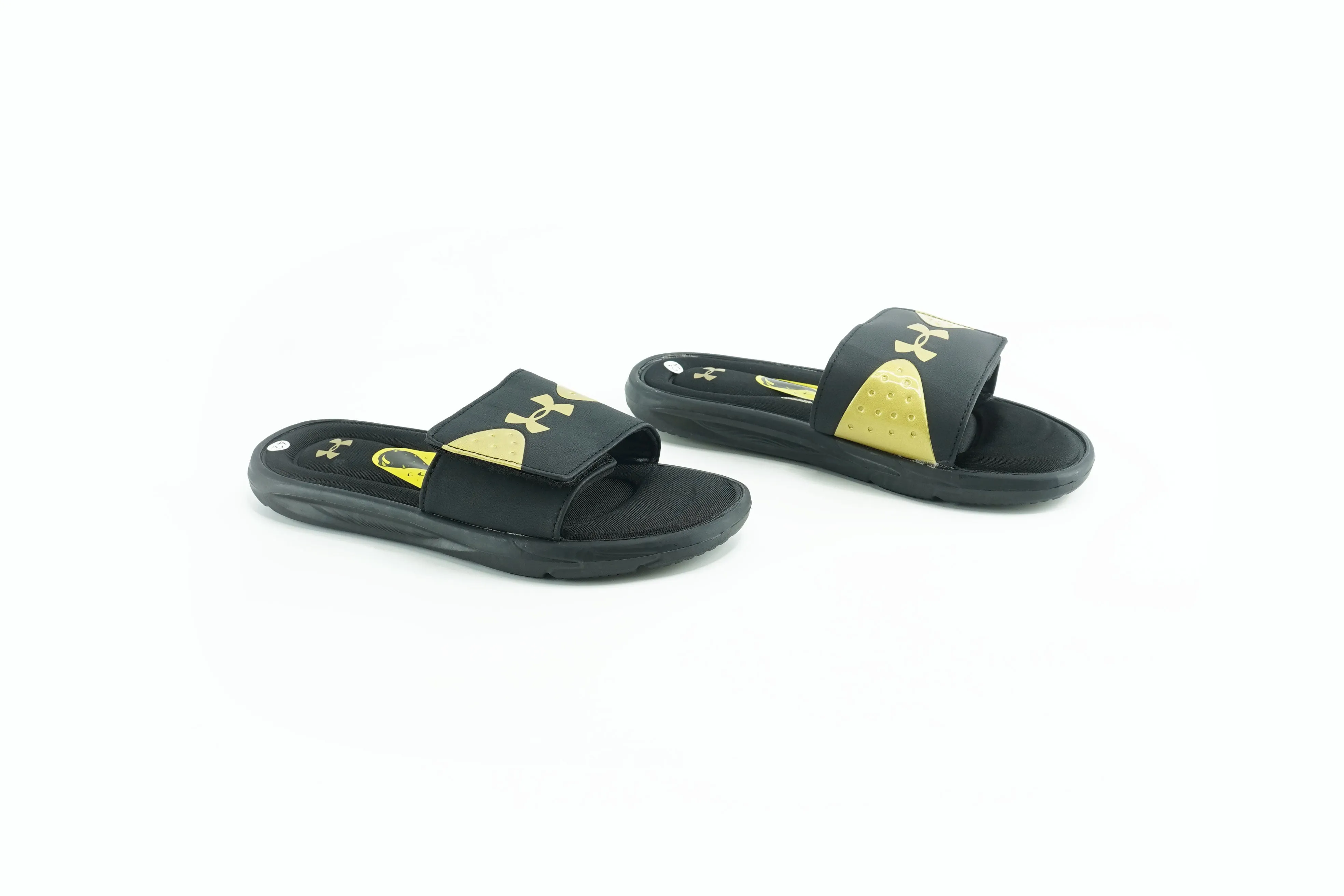Black and Gold Slides For Men