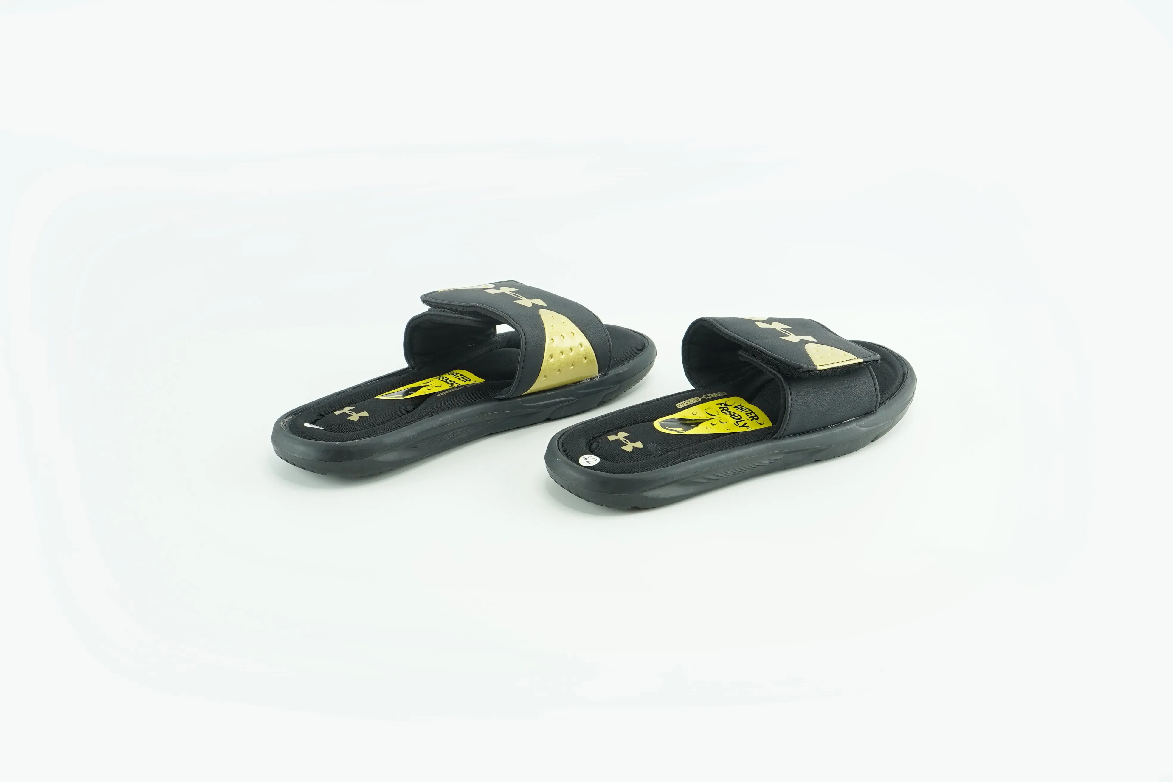 Black and Gold Slides For Men