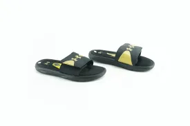 Black and Gold Slides For Men