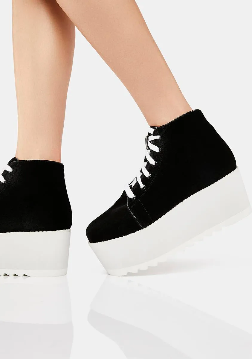 Black Barletta Platform Sneakers