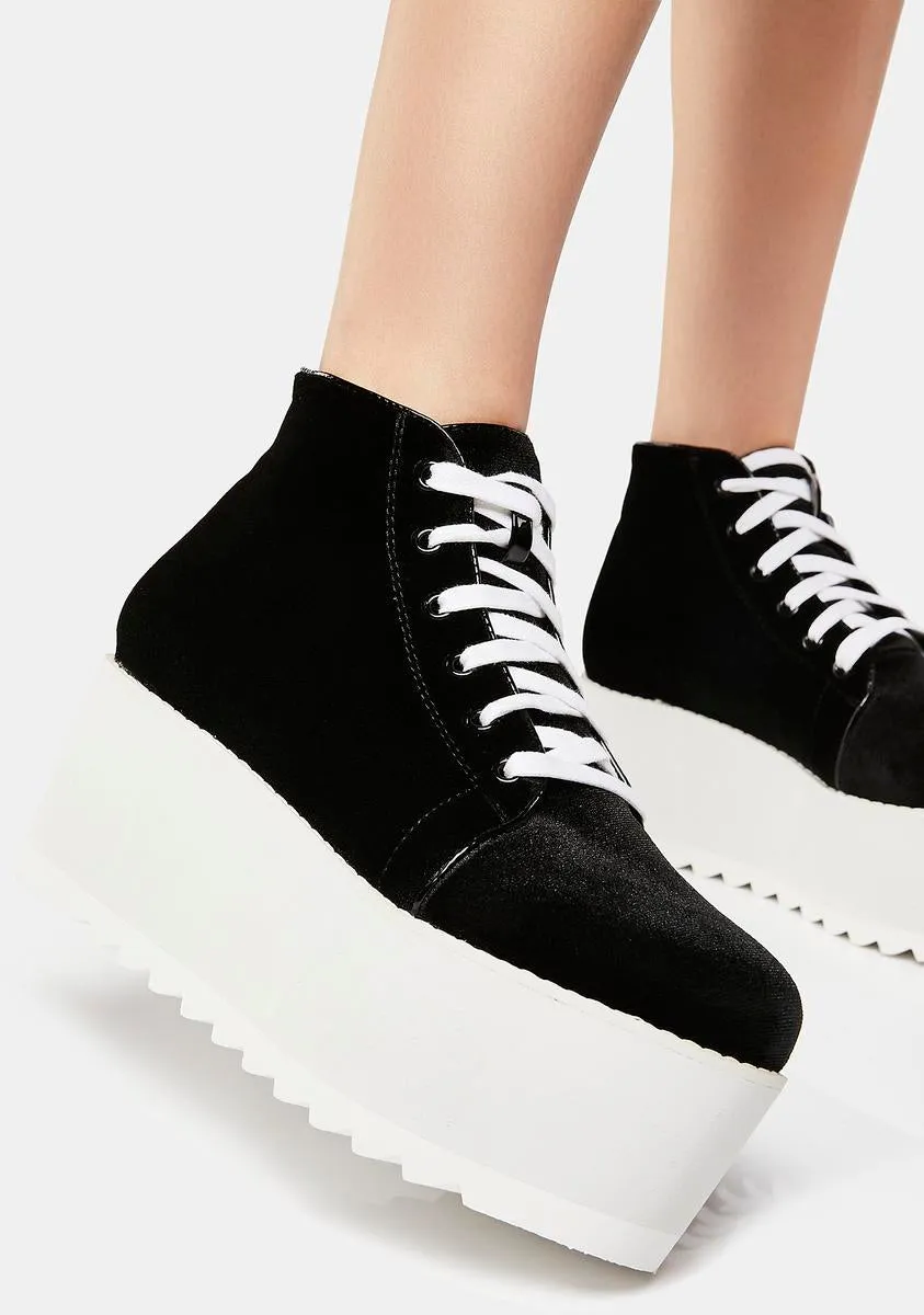 Black Barletta Platform Sneakers