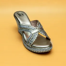 Braided Strap Wedges - Gold