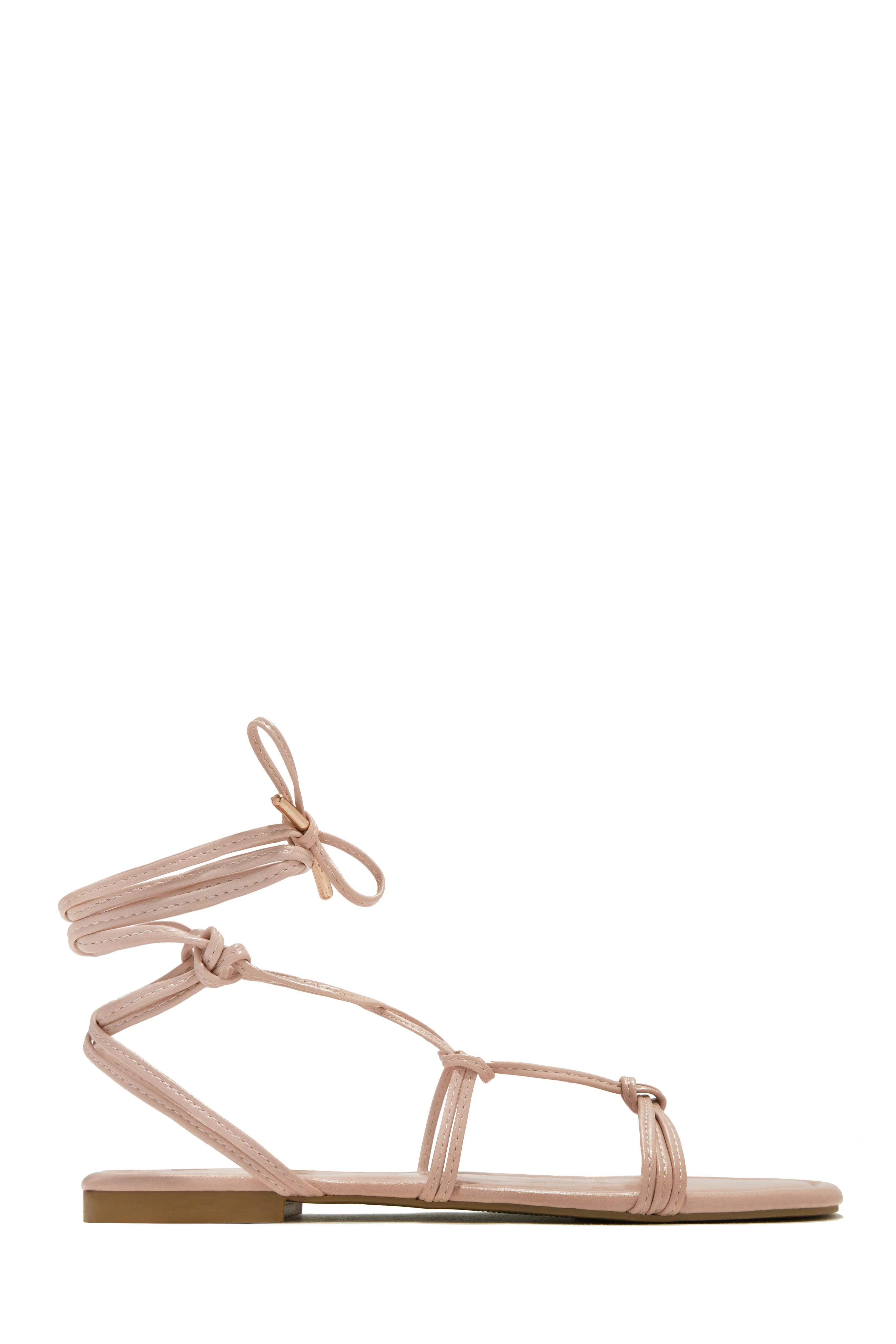 Coastal Villa Lace Up Sandals - Nude