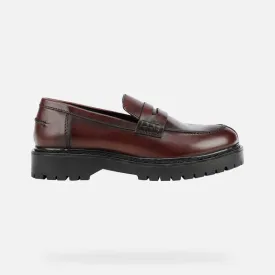 Geox Women's Bleyze Loafers- Bordeaux