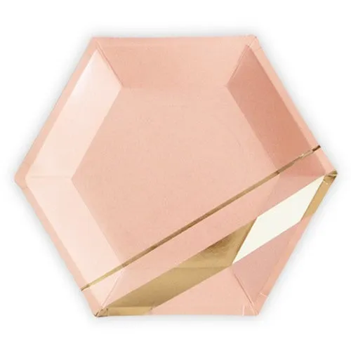 Gold and Blush 9oz Party Cup (Pack of 8)