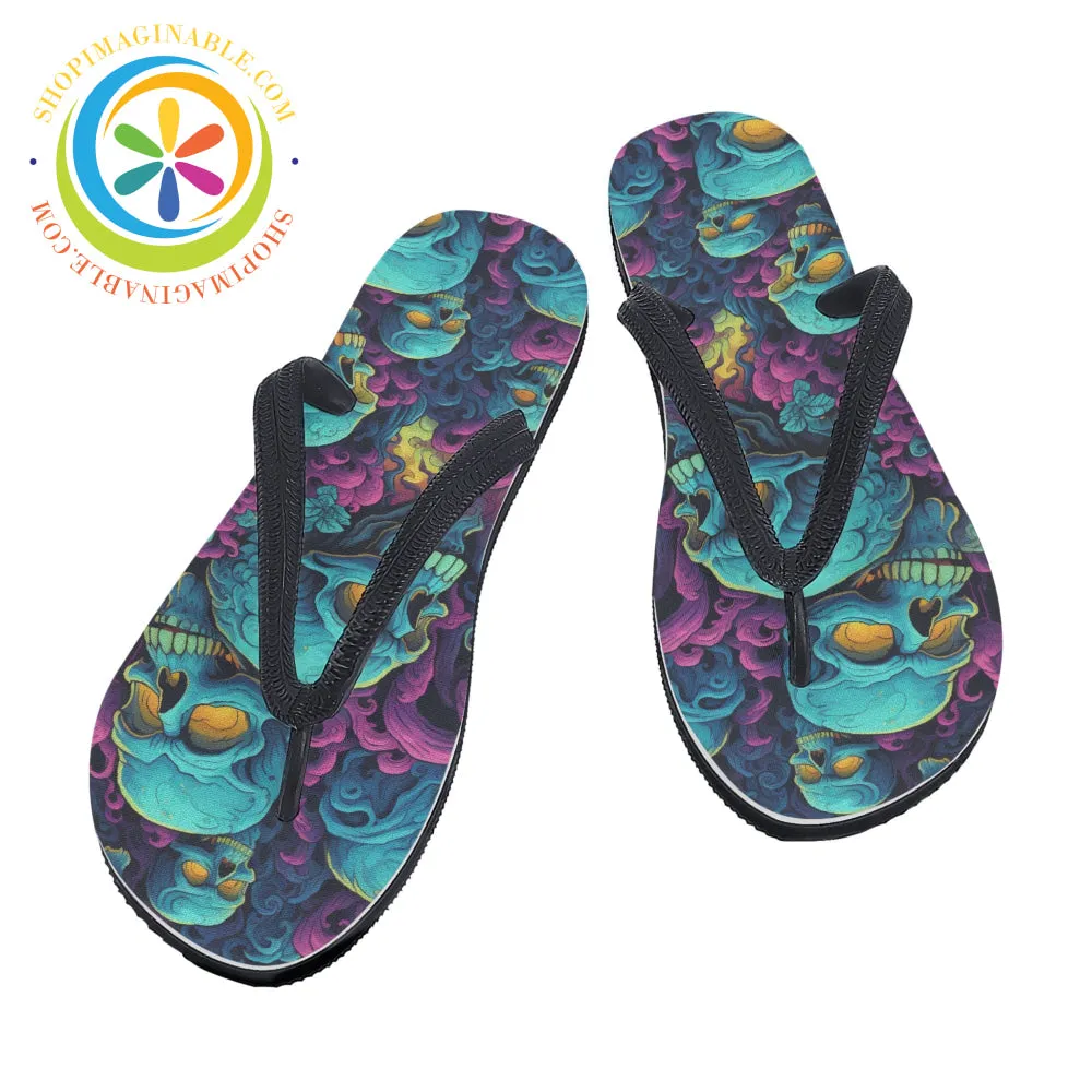 Gothic Skull Melody Men's & Ladies Flip-Flops