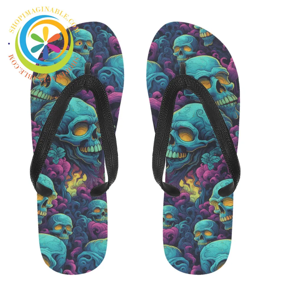 Gothic Skull Melody Men's & Ladies Flip-Flops
