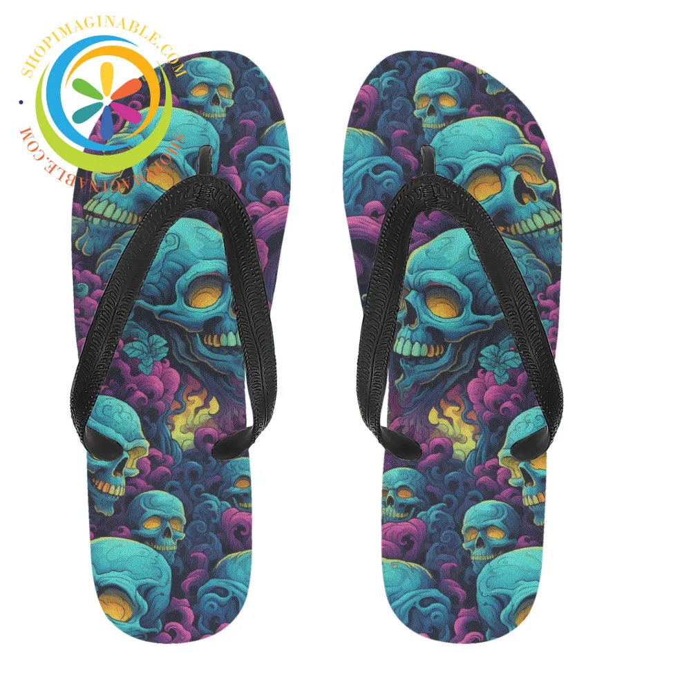 Gothic Skull Melody Men's & Ladies Flip-Flops