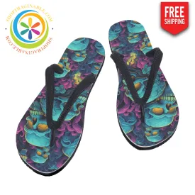 Gothic Skull Melody Men's & Ladies Flip-Flops