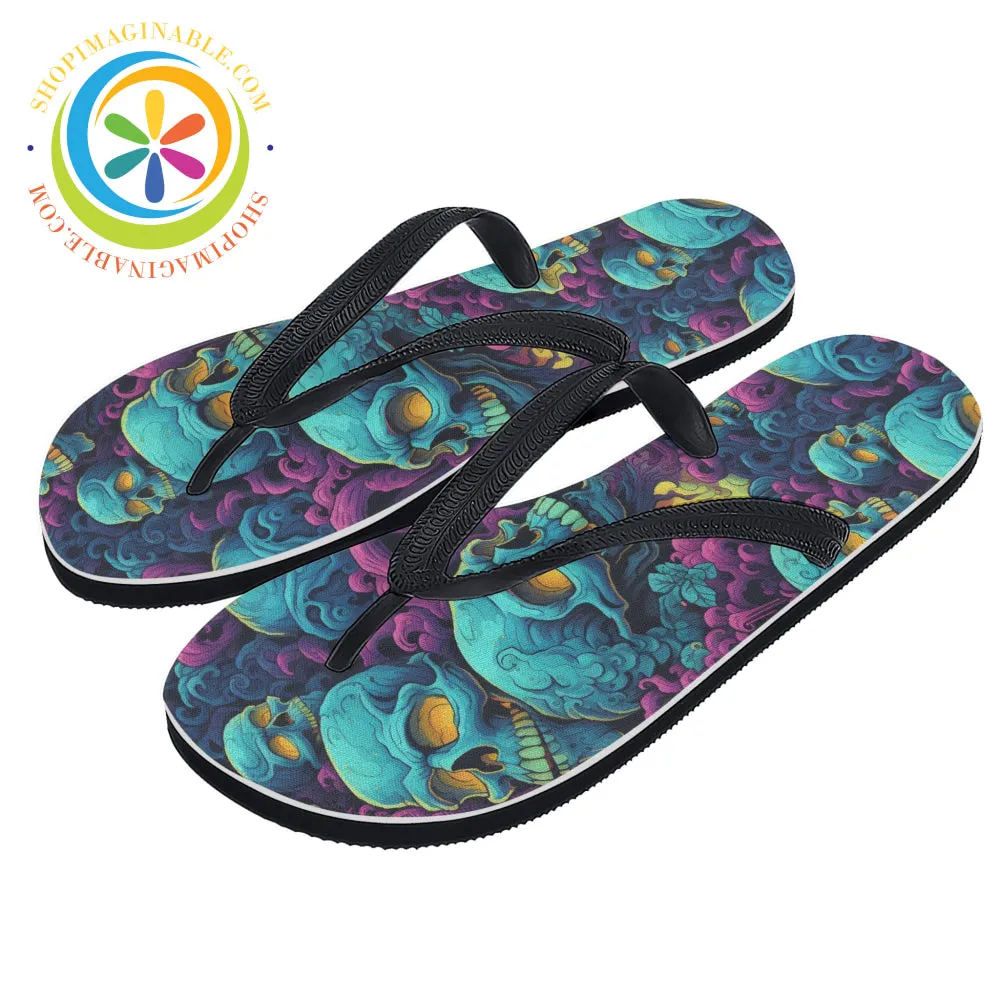 Gothic Skull Melody Men's & Ladies Flip-Flops