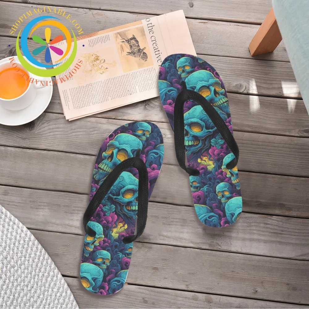 Gothic Skull Melody Men's & Ladies Flip-Flops