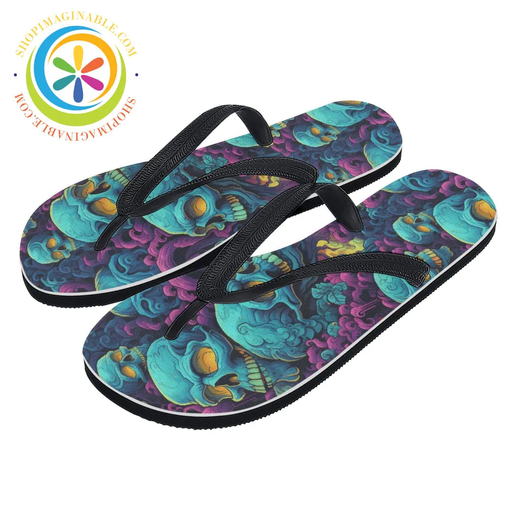 Gothic Skull Melody Men's & Ladies Flip-Flops