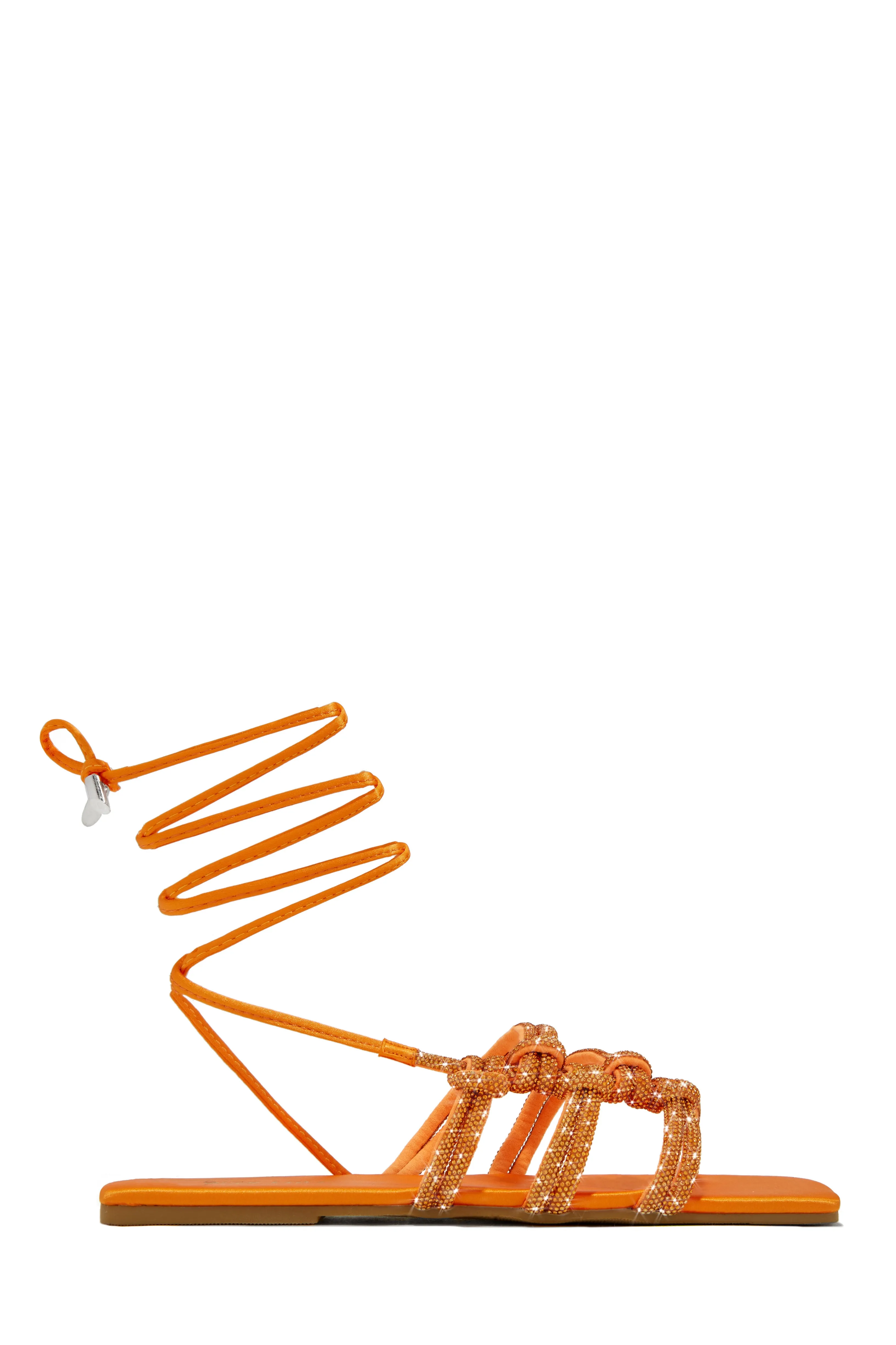 Ibiza Nights Embellished Lace Up Sandals - Denim