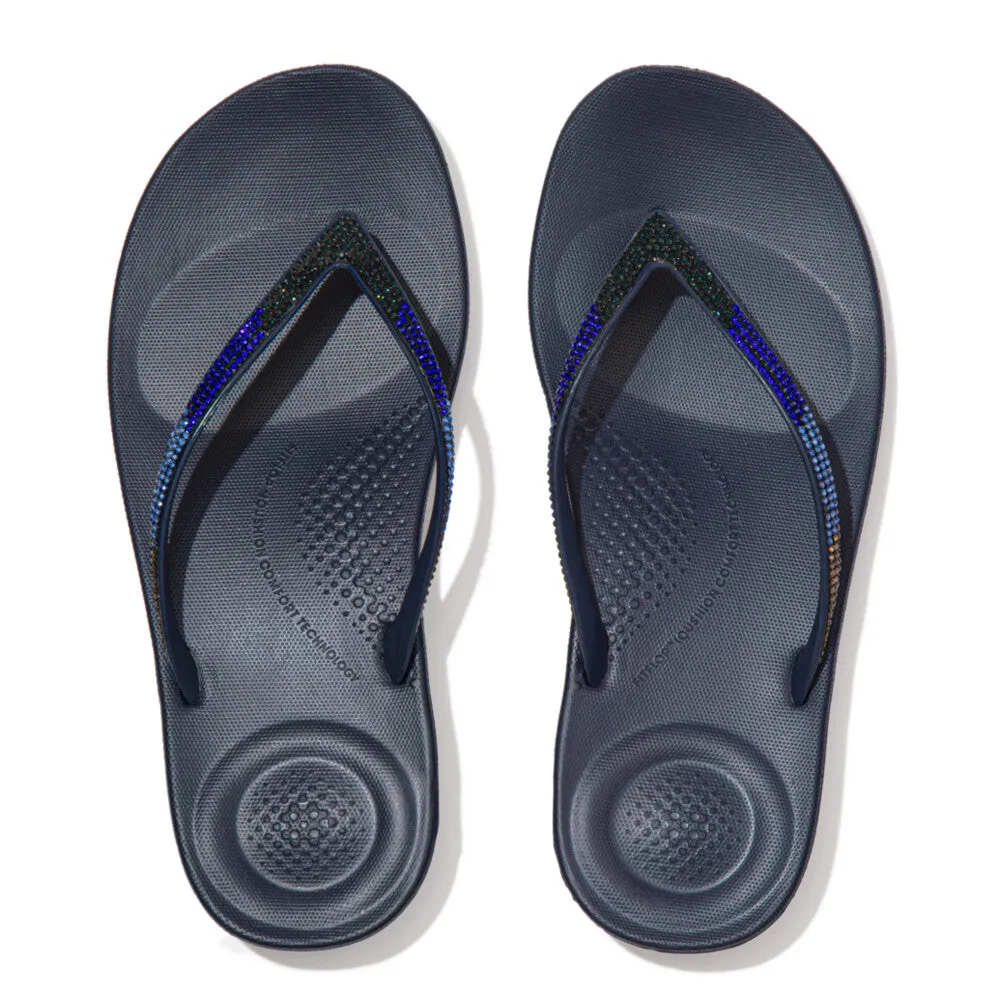 iQUSHION Ombre-Sparkle Flip-Flops