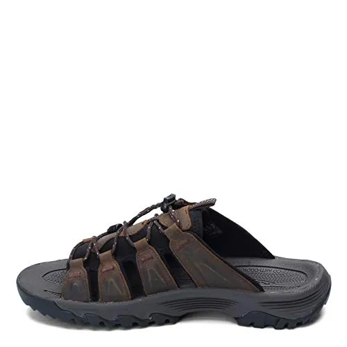 KEEN mens Targhee 3 Hiking Slide Sandal, Bison/Mulch, 11.5 US