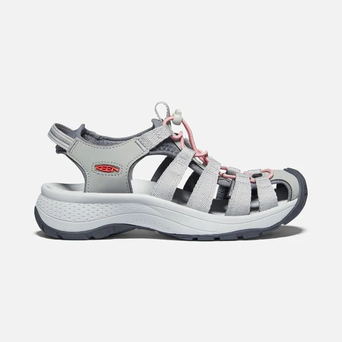 KEEN WOMEN'S ASTORIA WEST SANDAL GREY/CORAL 1023589