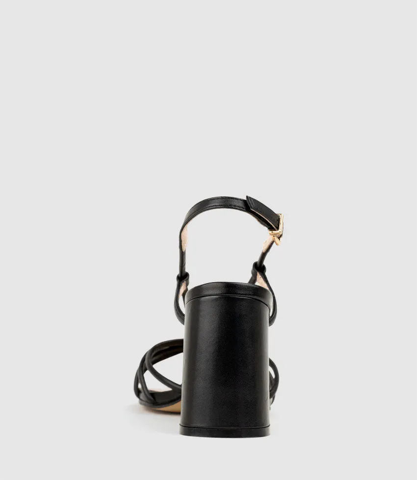 KYA85 Tubed Knot Sandal in Black