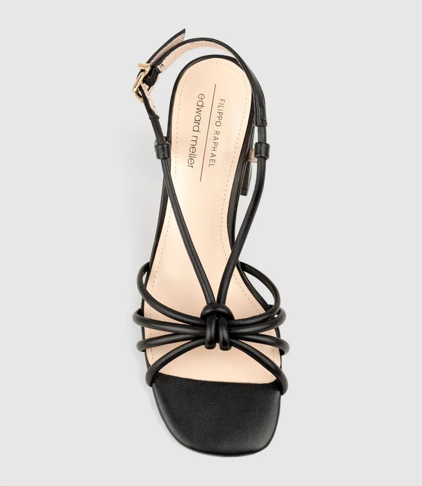 KYA85 Tubed Knot Sandal in Black