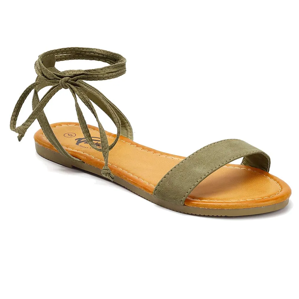 Lace Up Ankle Strap Sandals