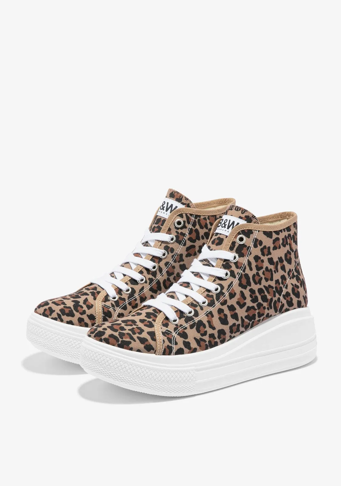 Leopard Platform Rider Hi-Top Sneakers