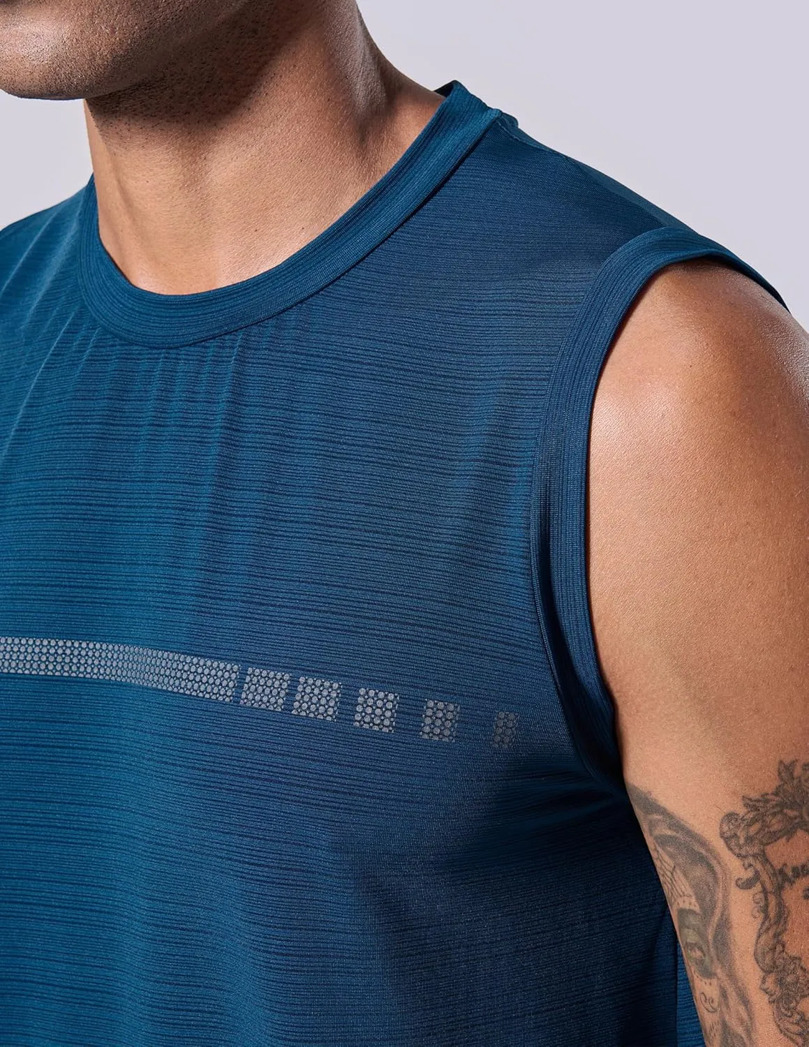 Liberty Imports Pack of 5 Men's Stretch Cool Dry Muscle Tank Tops Athletic Crewneck Sleeveless Workout Shirts