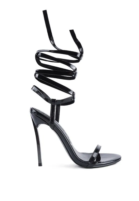 London Rag Stiletto Lace Up Leg Sandals