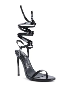 London Rag Stiletto Lace Up Leg Sandals