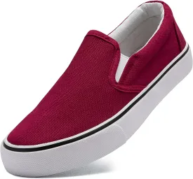 Low-Top Slip Ons Women's Fashion Sneakers Casual Canvas Sneakers for Women Comfortable Flats Breathable Padded Insole Slip on Sneakers Women Low Slip on Shoes