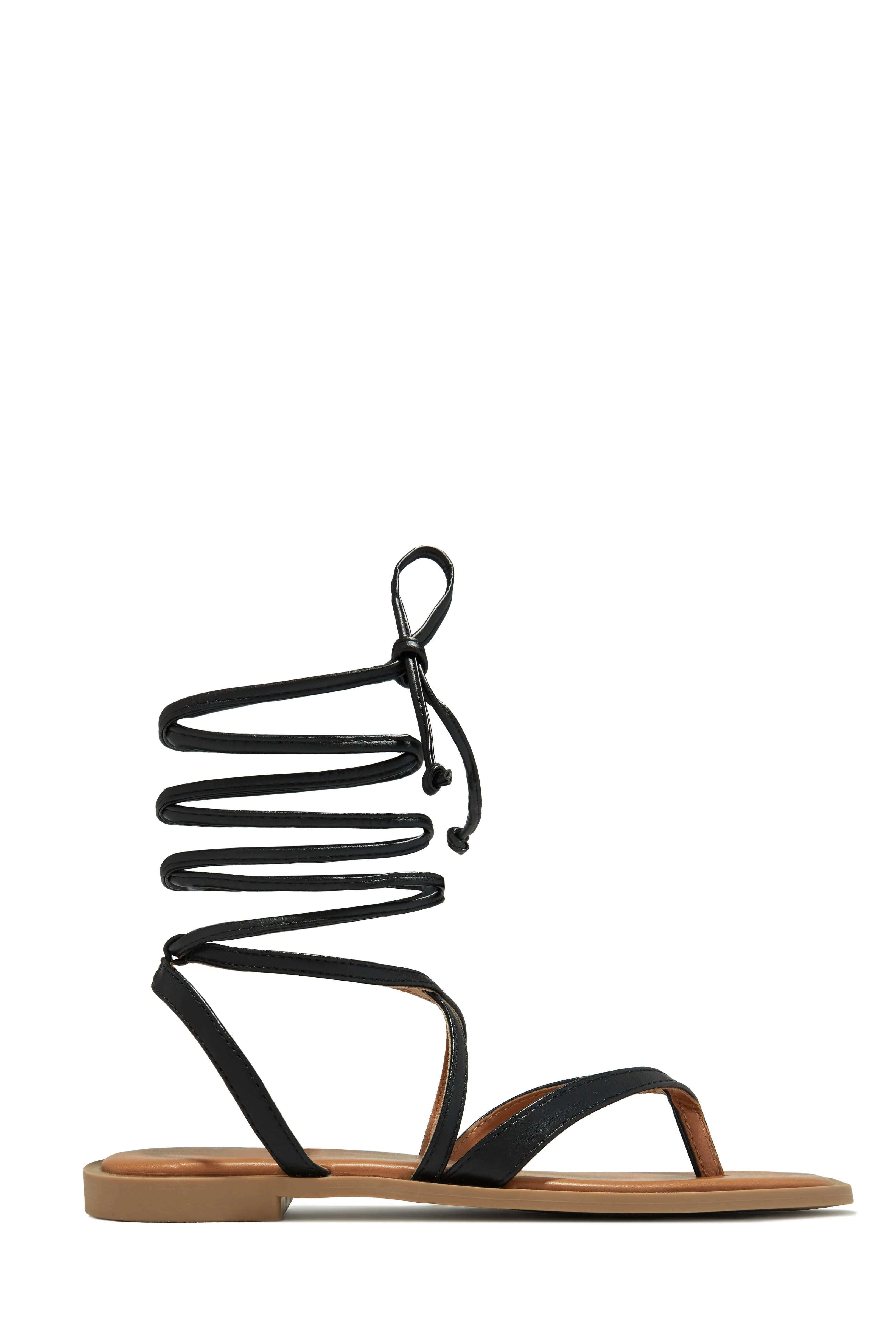Mina Lace Up Sandals - Black