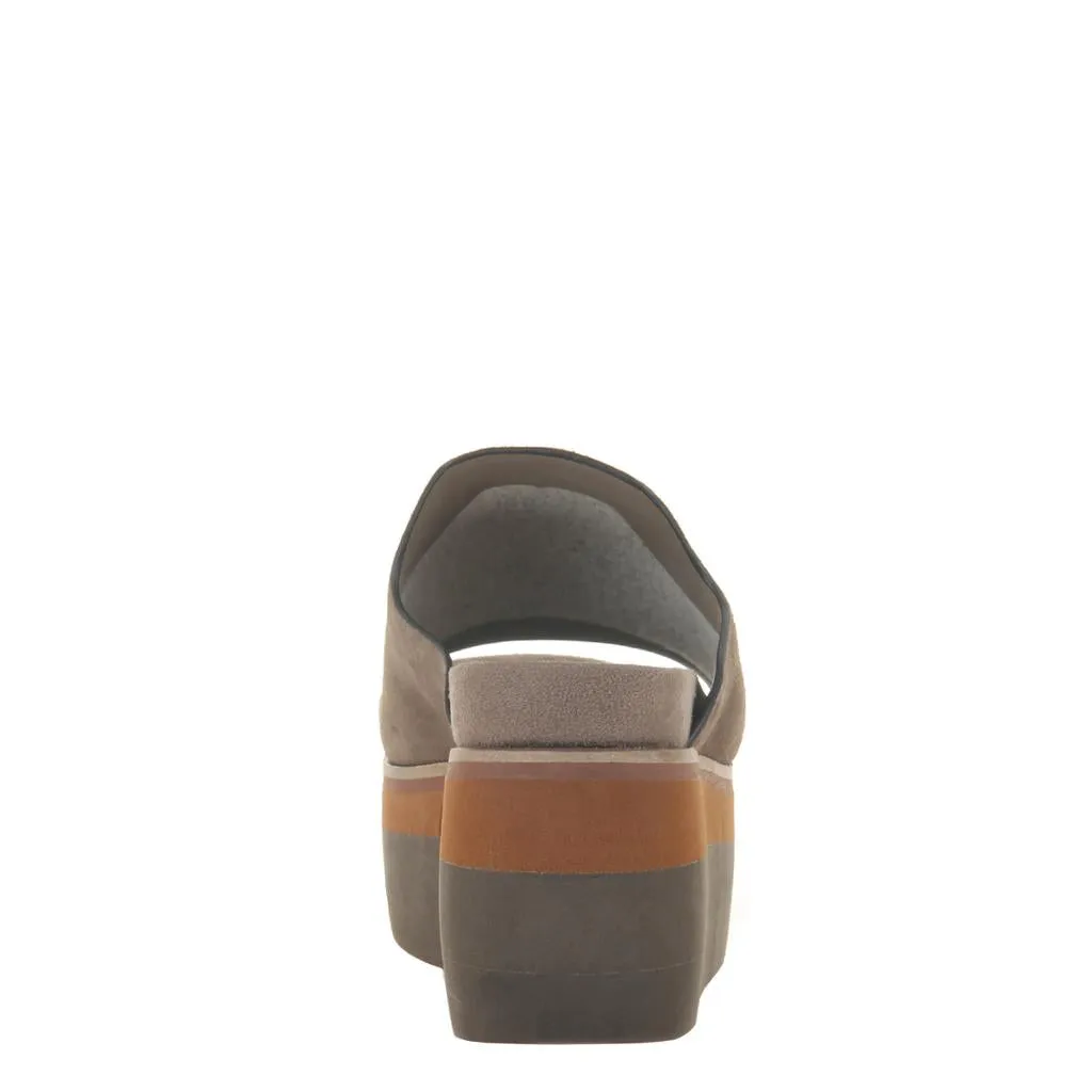 NAKED FEET - FLOW in OTTER Wedge Sandals