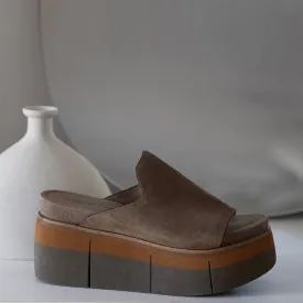 NAKED FEET - FLOW in OTTER Wedge Sandals