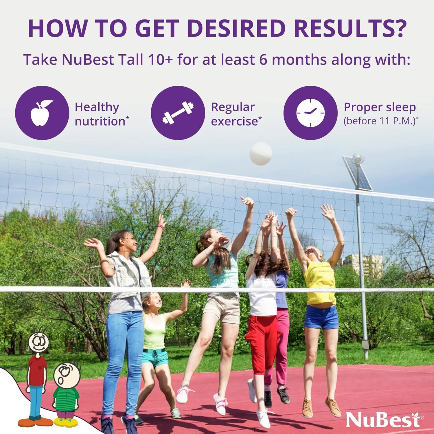 NuBest Tall 10  - Advanced Bone Strength Formula - Supports Immunity, Healthy Development & Optimal Wellness - for Children (10 ) & Teens Who Drink Milk Daily - 2 Pack | 2 Months Supply