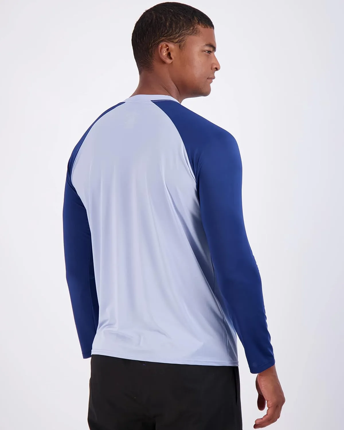Real Essentials 4 Pack: Mens Long Sleeve Rash Guard Shirt UPF 50  Swim Beach UV Sun Protection Fishing Quick Dry (Big & Tall)