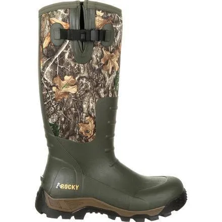 Rocky Men's Sport Pro Rubber 16" WP Side Zip 1200G Insulated Hunt Boot- Realtree - RKS0383