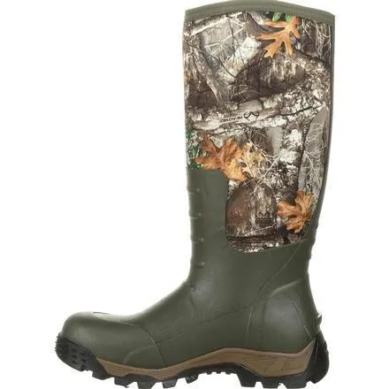 Rocky Men's Sport Pro Rubber 16" WP Side Zip 1200G Insulated Hunt Boot- Realtree - RKS0383