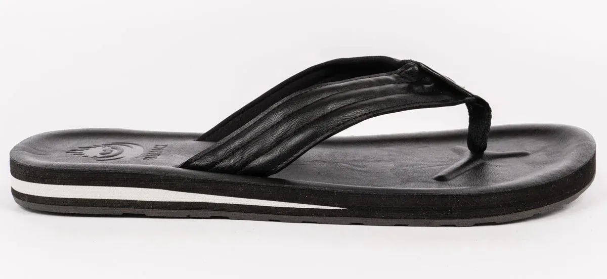 Saltrock Mens Utah Leather Flip Flops - Black