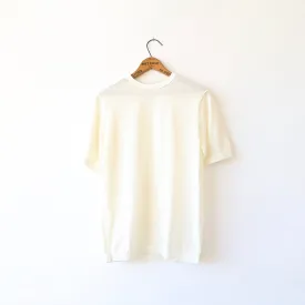 Saralam Linen/Cotton Knit Tee - Cream