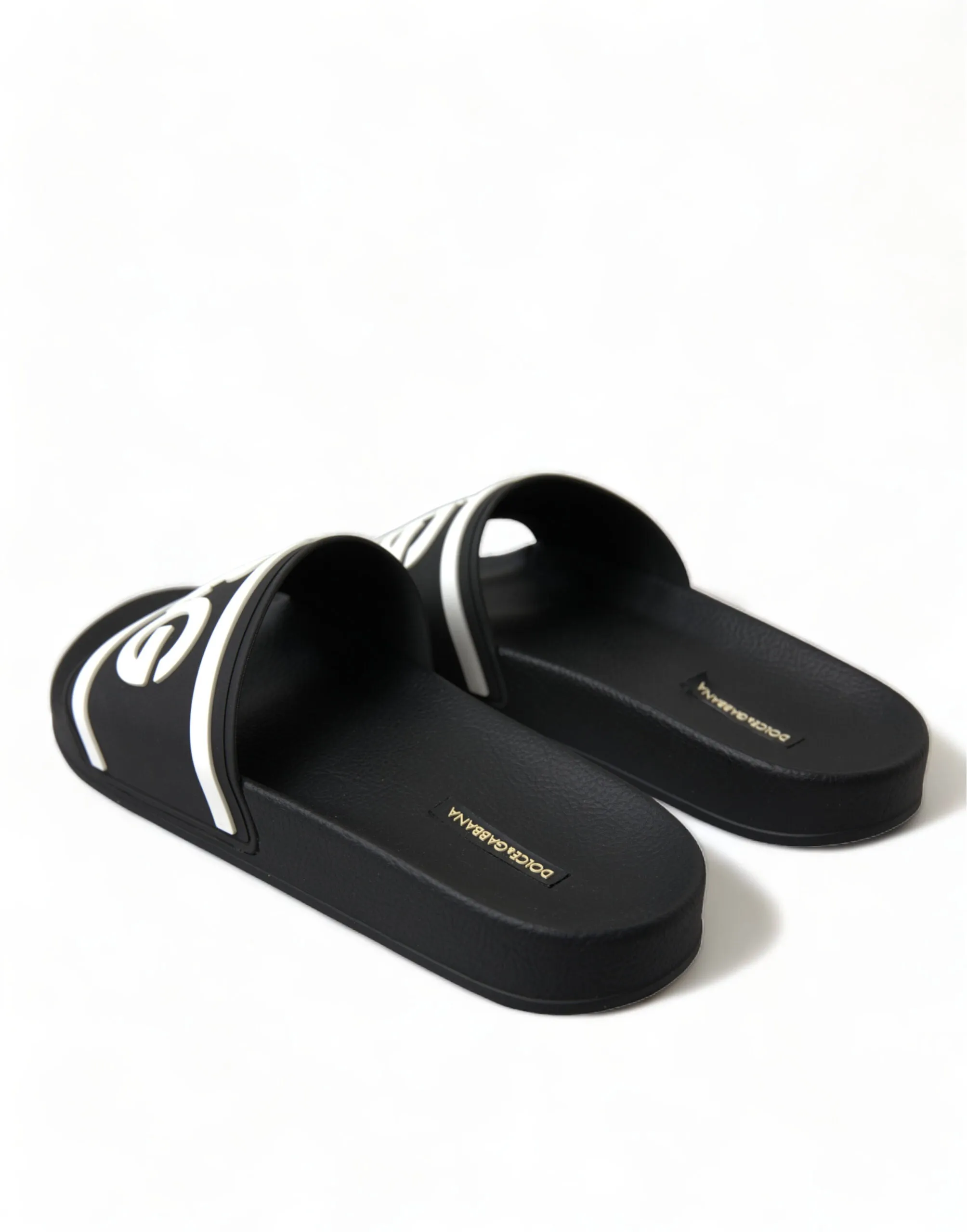 Sleek Monochrome Rubber Slides