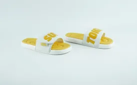 Suns and Tonz slides for men in yellow and white