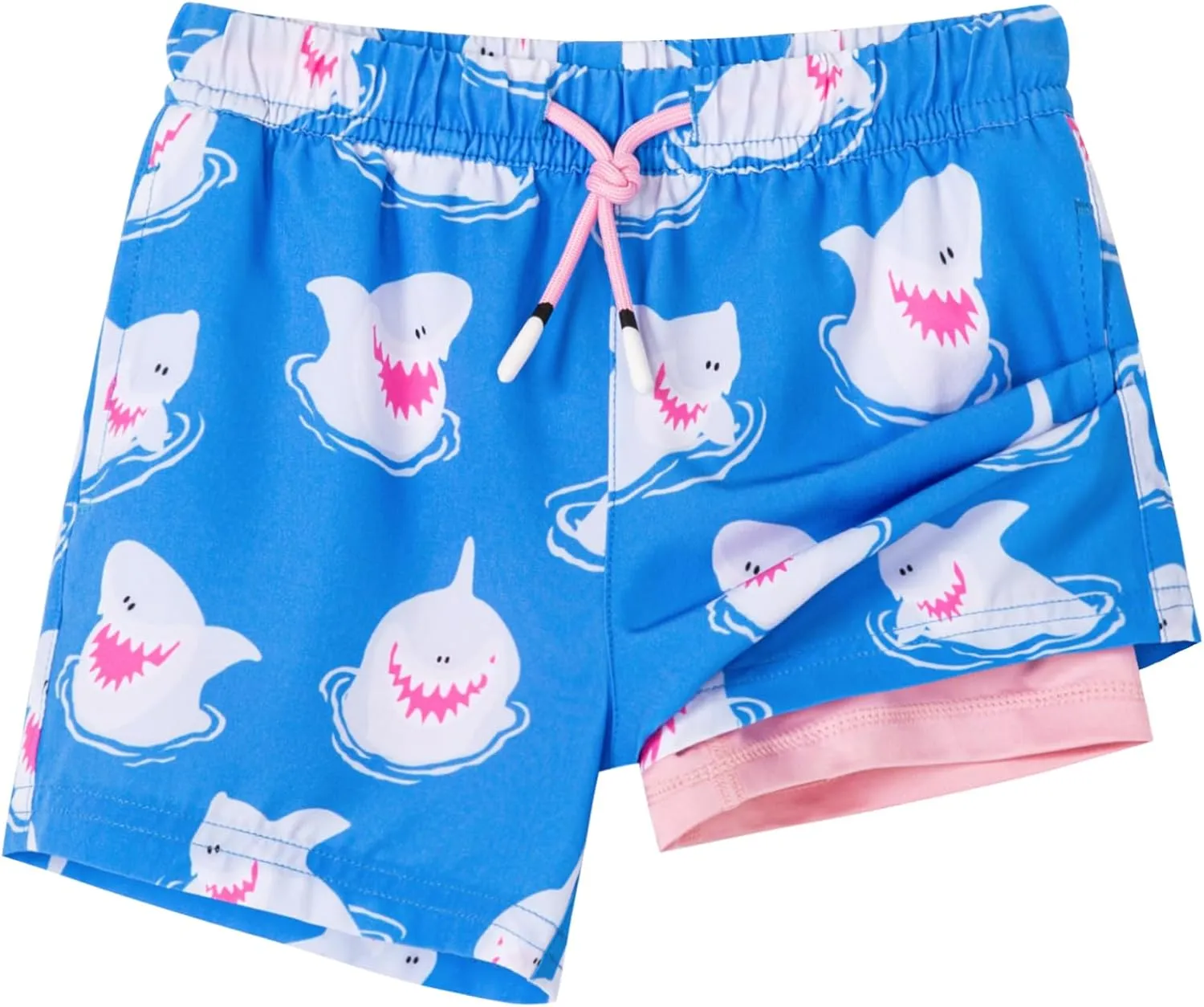 SURF CUZ Boys Swim Trunks with Boxer Brief Liner Toddler Boy Stretch Swimsuit Shorts Quick Dry Swimming Trunks Bathing Suit