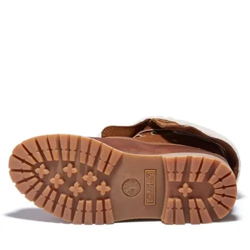 Timberland Women's Teddy Fleece Waterproof Boots- Tobacco Leather