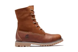 Timberland Women's Teddy Fleece Waterproof Boots- Tobacco Leather